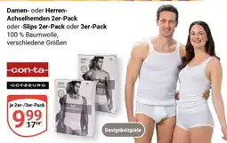 Globus Damen- oder Herren-Achselhemden 2er-Pack oder -Slips 2er-Pack oder 3er-Pack Angebot