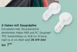 Tchibo 2 Haken mit Saugnäpfen Angebot