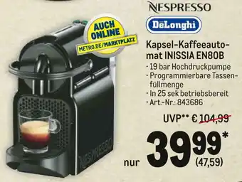 METRO Delonghi kapsel-kaffeeautomat inissia en80b Angebot