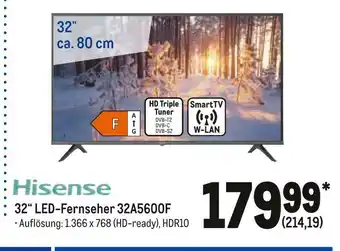 METRO Hisense 32“ led-fernseher 32a5600f Angebot