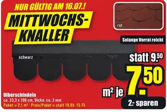 B1 Discount Baumarkt Biberschindeln Angebot