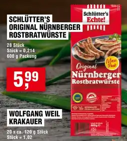Handelshof Schlütter's Original Nürnberger Rostbratwürste Angebot