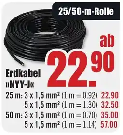 B1 Discount Baumarkt Erdkabel »NYY-J« Angebot
