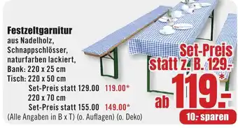 B1 Discount Baumarkt Festzeltgarnitur Angebot