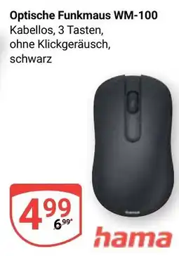 Globus Optische Funkmaus WM-100 Kabellos, 3 Tasten, ohne Klickgeräusch, schwarz Angebot