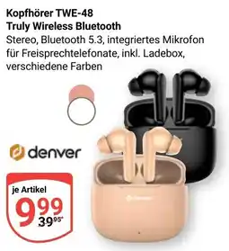 Globus Denver Kopfhörer TWE-48 Truly Wireless Bluetooth Angebot