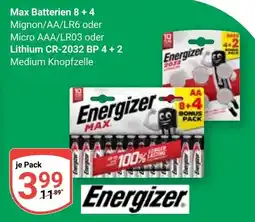 Globus Energizer Max Batterien 8+4 Angebot