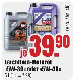 B1 Discount Baumarkt LIQUI MOLY Leichtlauf-Motoröl Angebot