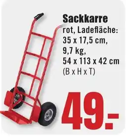 B1 Discount Baumarkt Sackkarre rot Angebot