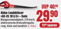 B1 Discount Baumarkt Akku-Laubbläser »GE-CL 18 Li E« – Solo Angebot