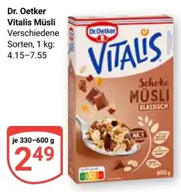 Globus Dr. Oetker VITALIS Schoko MÜSLI KLASSISCH Angebot