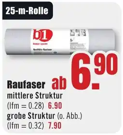 B1 Discount Baumarkt b1 Raufaser Angebot