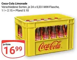 Globus Coca-Cola Limonade Angebot