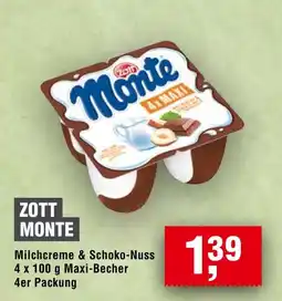 Handelshof ZOTT MONTE Milchcreme & Schoko-Nuss Angebot
