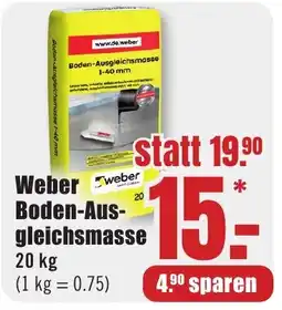 B1 Discount Baumarkt Weber Boden-Ausgleichsmasse Angebot
