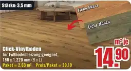 B1 Discount Baumarkt Click-Vinylboden Eiche Skara Angebot