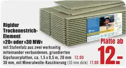 B1 Discount Baumarkt Rigidur Trockenestrich-Element Angebot