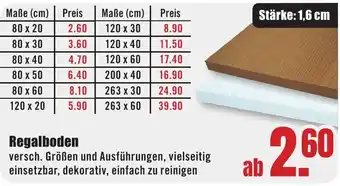 B1 Discount Baumarkt Regalboden Angebot