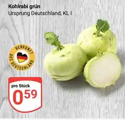 Globus Kohlrabi grün Angebot