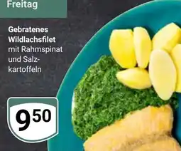 Globus Gebratenes Wildlachsfilet mit Rahmspinat und Salzkartoffeln Angebot