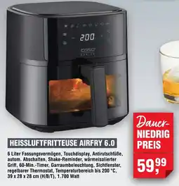 Handelshof caso DESIGN HEISSLUFTFRITTEUSE AIRFRY 6.0 Angebot