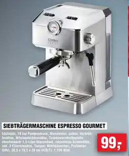 Handelshof caso DESIGN SIEBTRÄGERMASCHINE ESPRESSO GOURMET Angebot