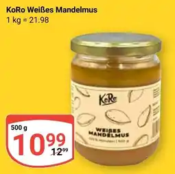 Globus KoRo Weißes Mandelmus Angebot