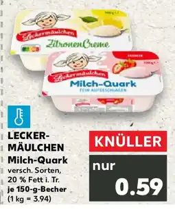 Kaufland LECKER-MÄULCHEN Milch-Quark Angebot