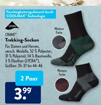 Aldi Süd Crane Trekking-Socken 35-37 bis 44-46 Angebot