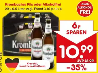Netto Marken-Discount Krombacher Pils oder Alkoholfrei Angebot