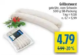 diska Grillbratwurst gebrüht, vom Schwein Angebot