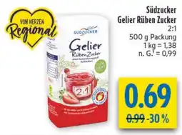 diska Südzucker Gelier Rüben Zucker 2:1 Angebot