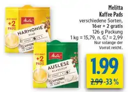 diska Melitta Kaffee Pads Angebot