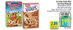 diska Dr.Oetker Dr.Oetker VITALIS Schoko MÜSLI KLASSISCH Angebot