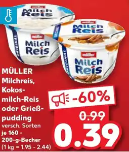 Kaufland MÜLLER Milchreis, Kokosmilch-Reis oder Grieẞpudding Angebot