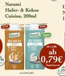 LPG Biomarkt Natumi Hafer- & Kokos Cuisine Angebot