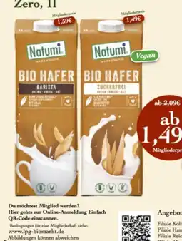 LPG Biomarkt Natumi BIO HAFER BARISTA Angebot