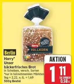 E-Center Harry unser bäckerfrisches brot Angebot