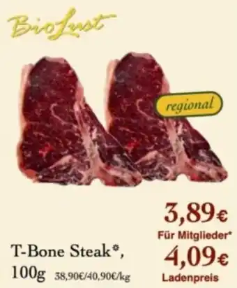 LPG Biomarkt BioLust T-Bone Steak* Angebot
