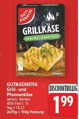 E-Center Gut&günstig grill- und pfannenkäse Angebot