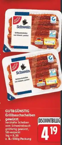 E-Center Gut&günstig grillbauchscheiben Angebot