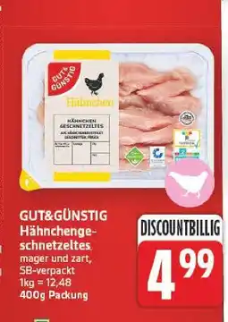 E-Center Gut&günstig hähnchengeschnetzeltes Angebot
