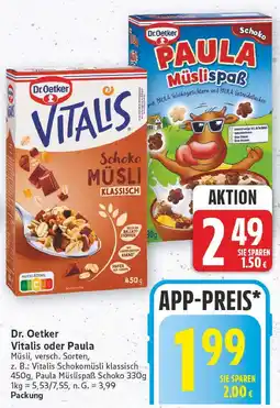 E-Center Dr. oetker vitalis müsli Angebot