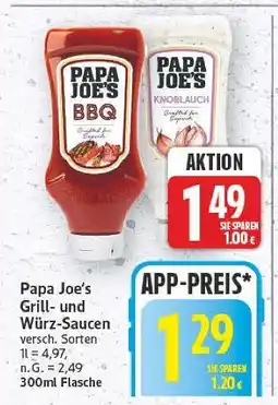E-Center Papa joe's grill- und würz-saucen Angebot