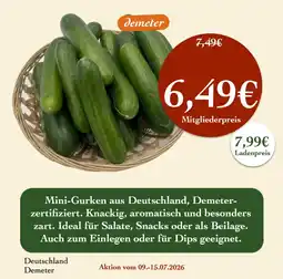 LPG Biomarkt Mini-Gurken Angebot