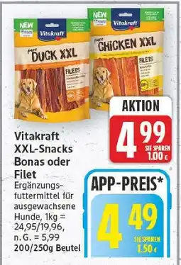 E-Center Vitakraft xxl-snacks bonas oder filet Angebot