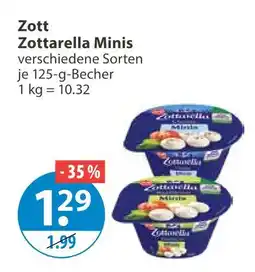 V Markt Zott zottarella minis Angebot