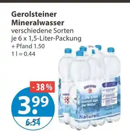 V Markt Gerolsteiner mineralwasser Angebot