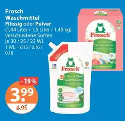 V Markt Frosch waschmittel flüssig oder pulver Angebot