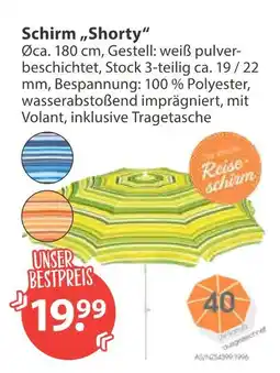 V Markt Schirm „shorty“ Angebot